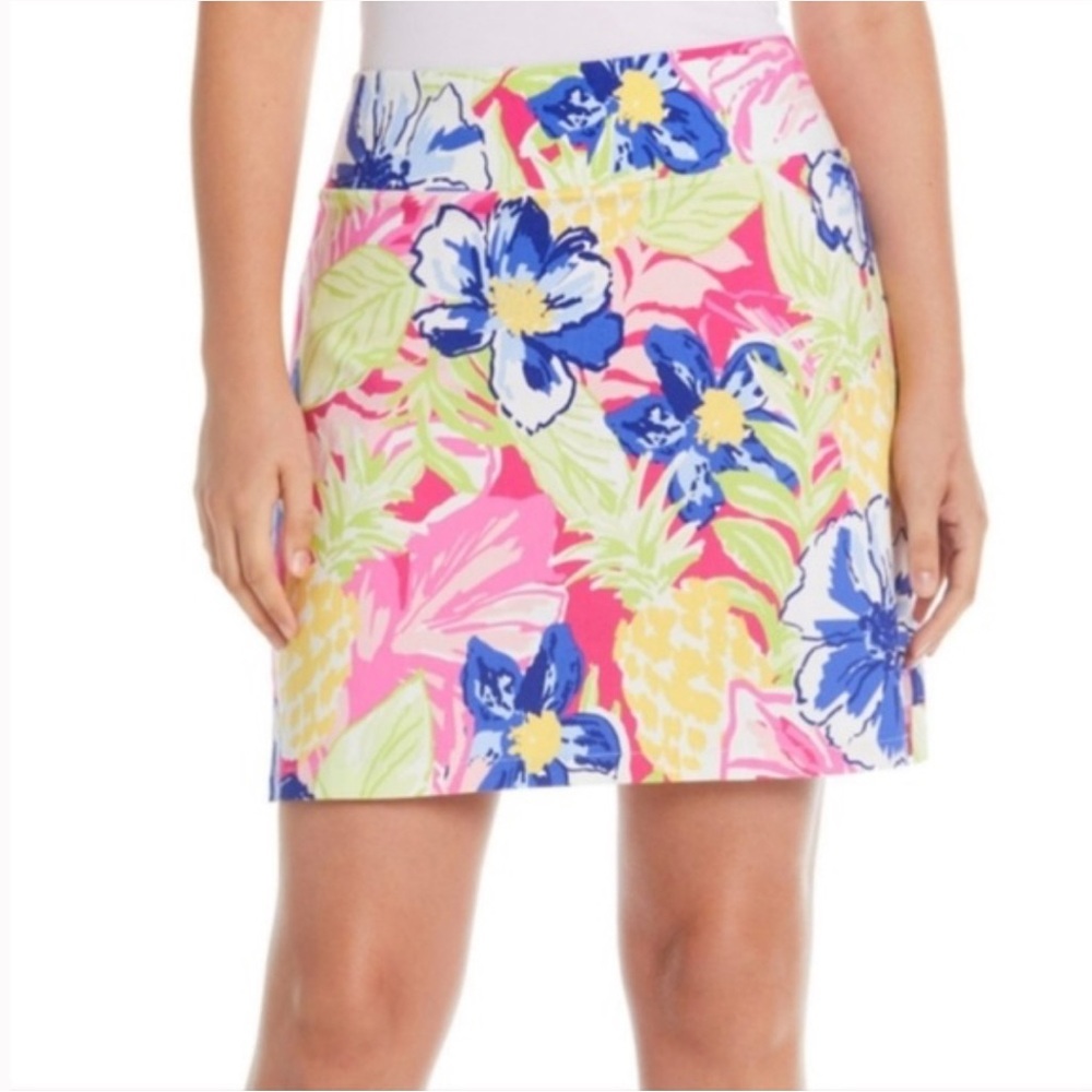 Rafaella Pink Blue Floral Skort L